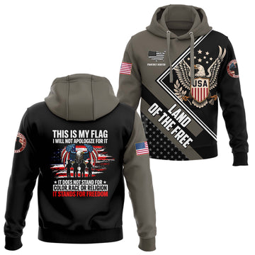 Land Of The Free Polo Hoodie