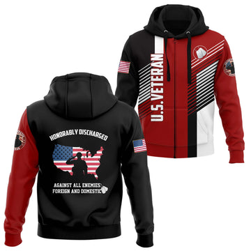 Honorably Discharged Hoodie Zip