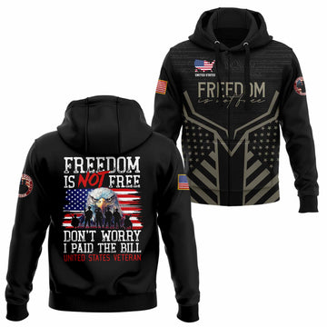 Freedom Is Not Free Hoodie Zip