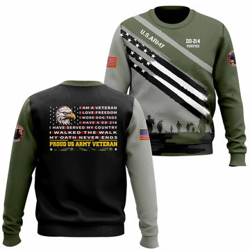Proud Us Veteran Sweater