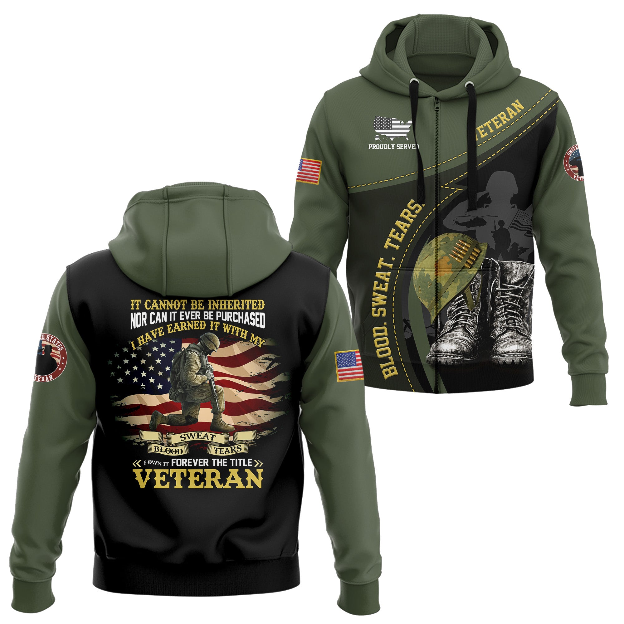 Blood, Sweat, Tears Hoodie Zip