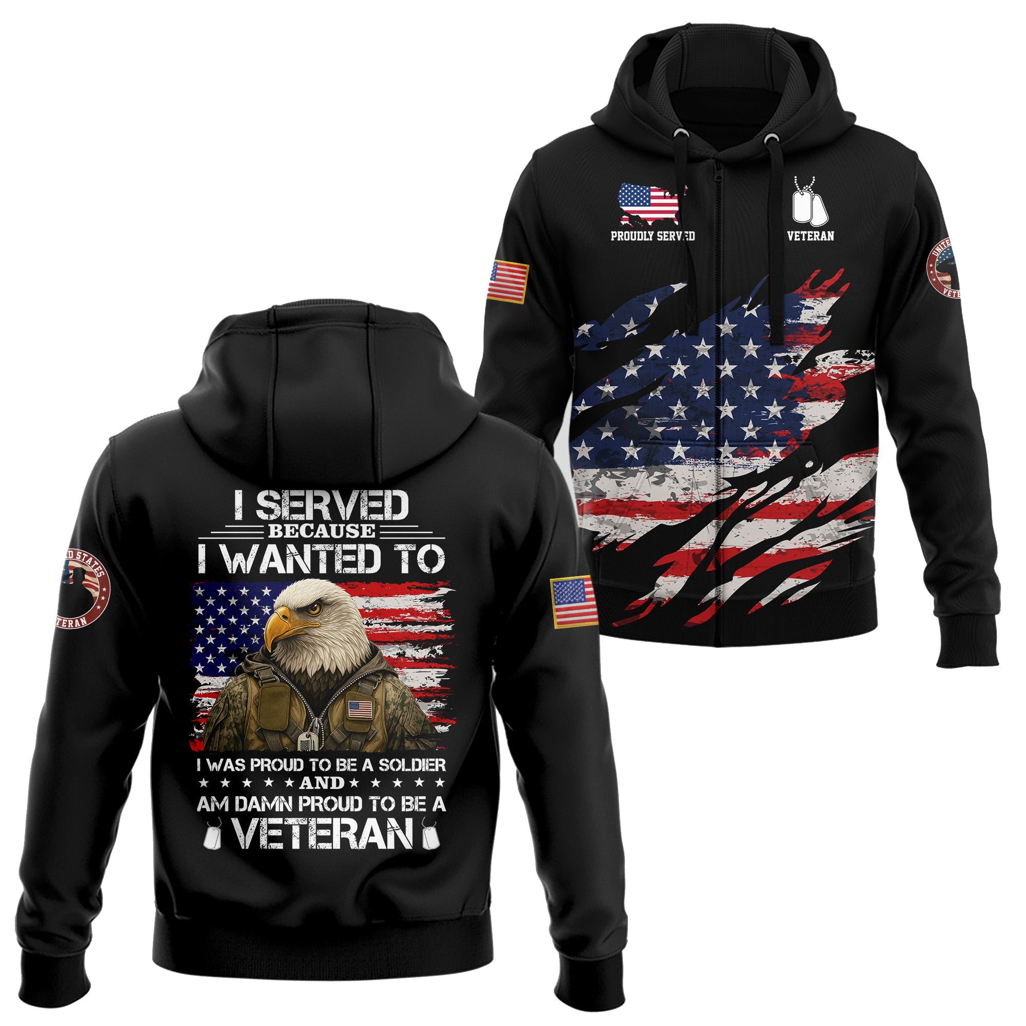 I Served Because I Wanted Hoodie Zip