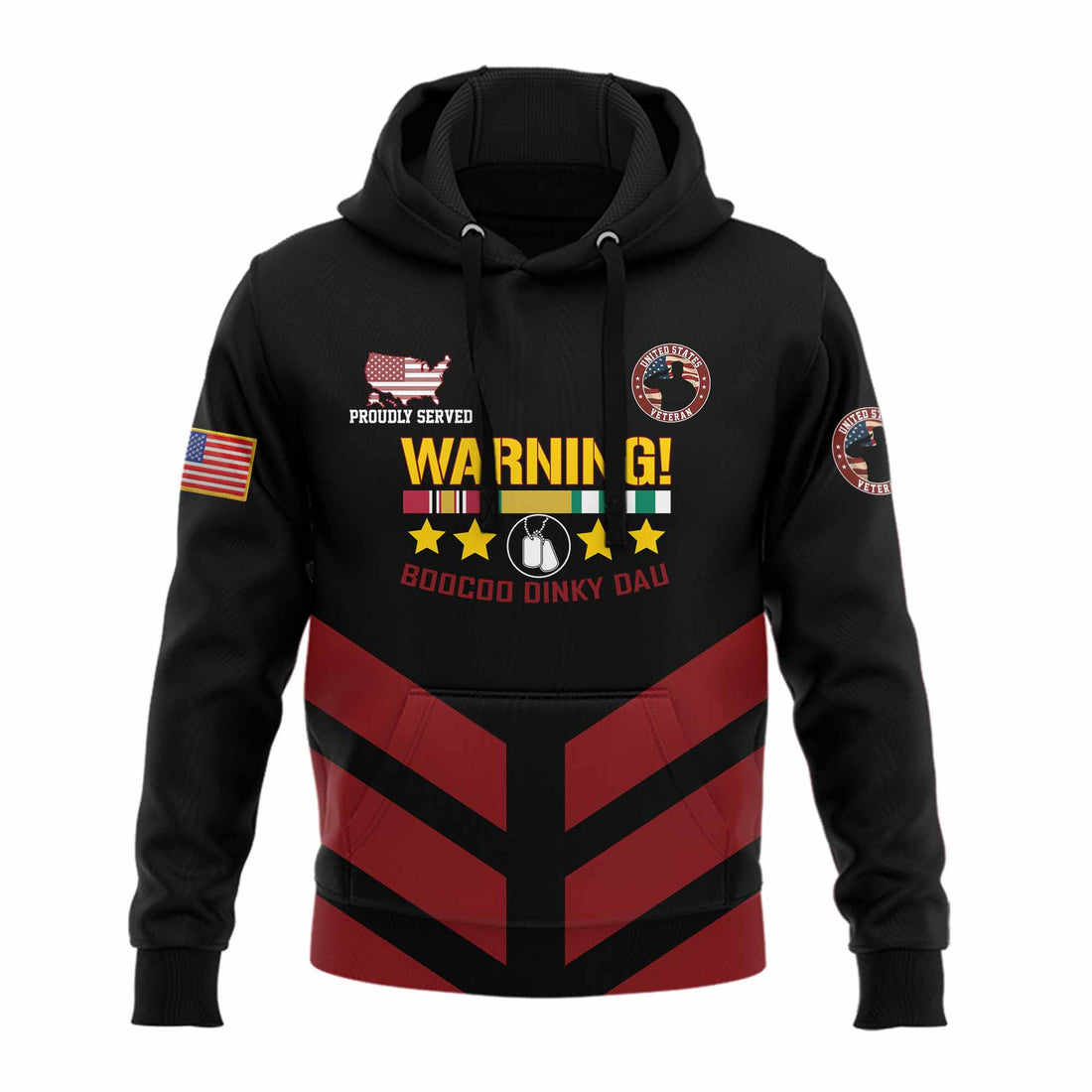 Warning Boocoo Dinky Dau Hoodie