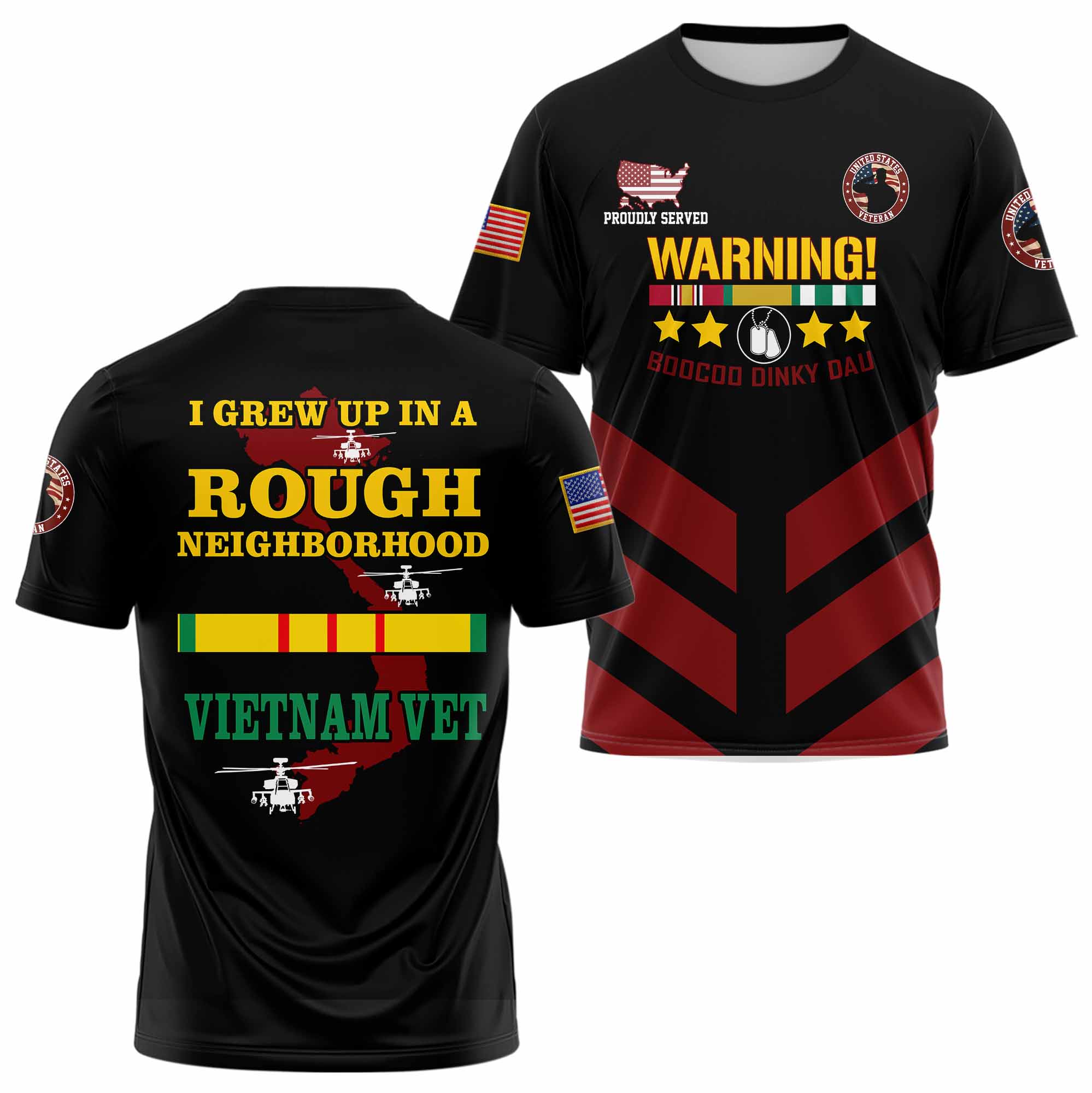 Warning Boocoo Dinky Dau T-shirt