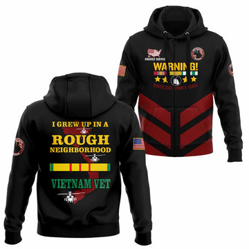 Warning Boocoo Dinky Dau Hoodie Zip