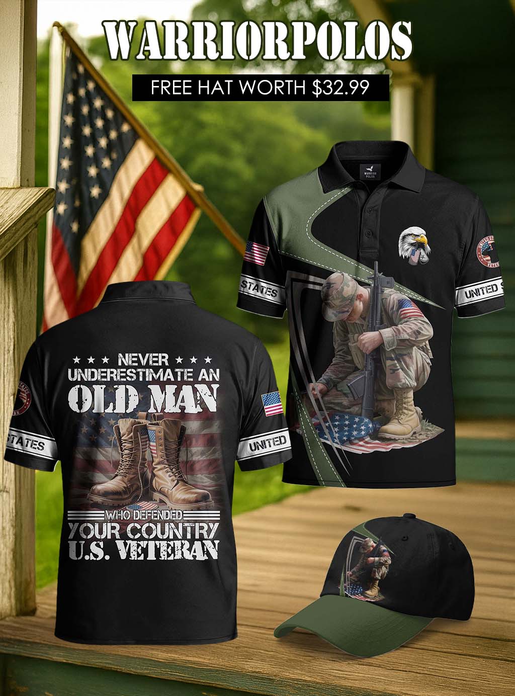 Never Underestimate An Old Man Polo Shirt Deal