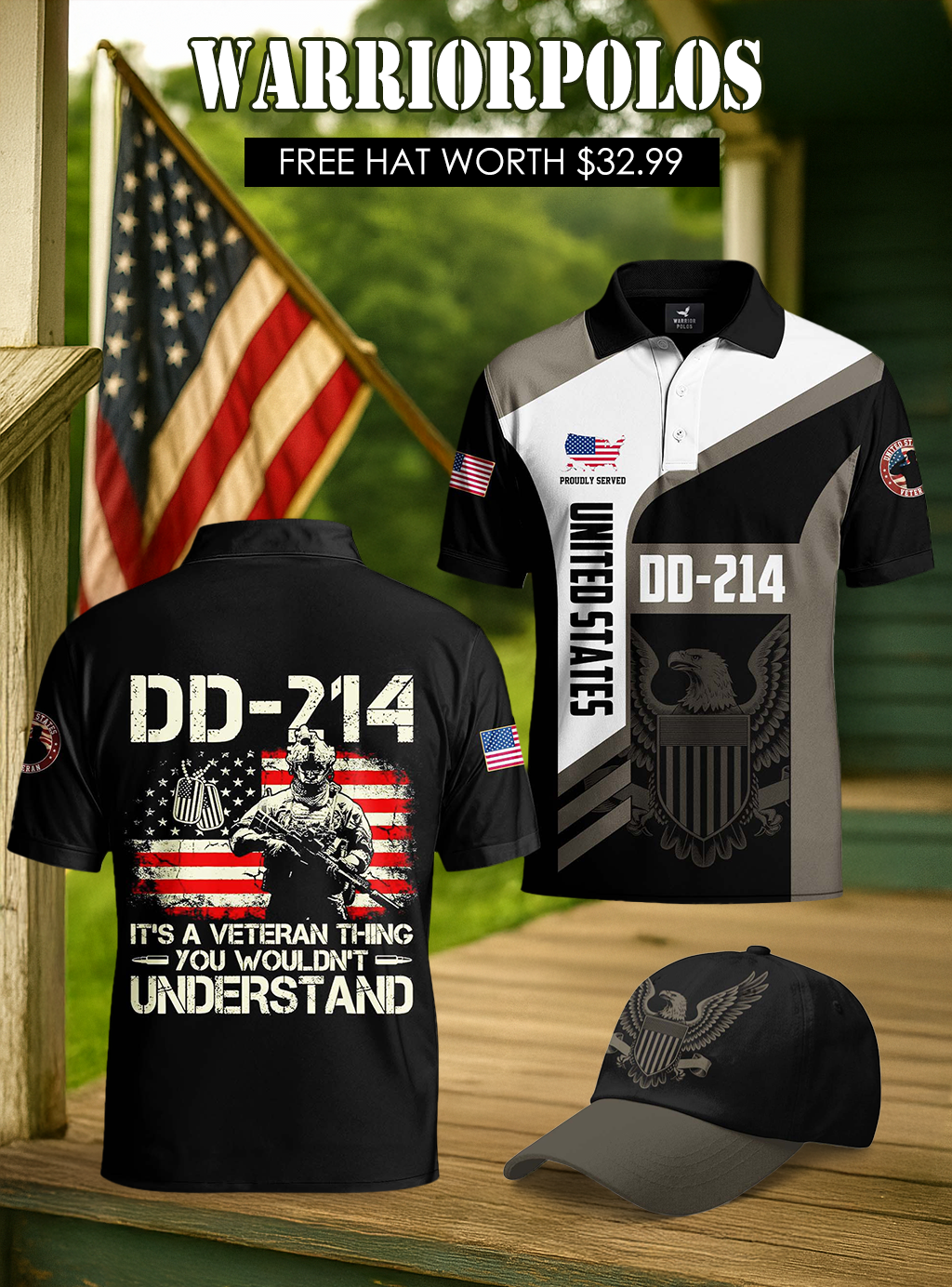 DD - 214 Proudly Served Polo Shirt Deal