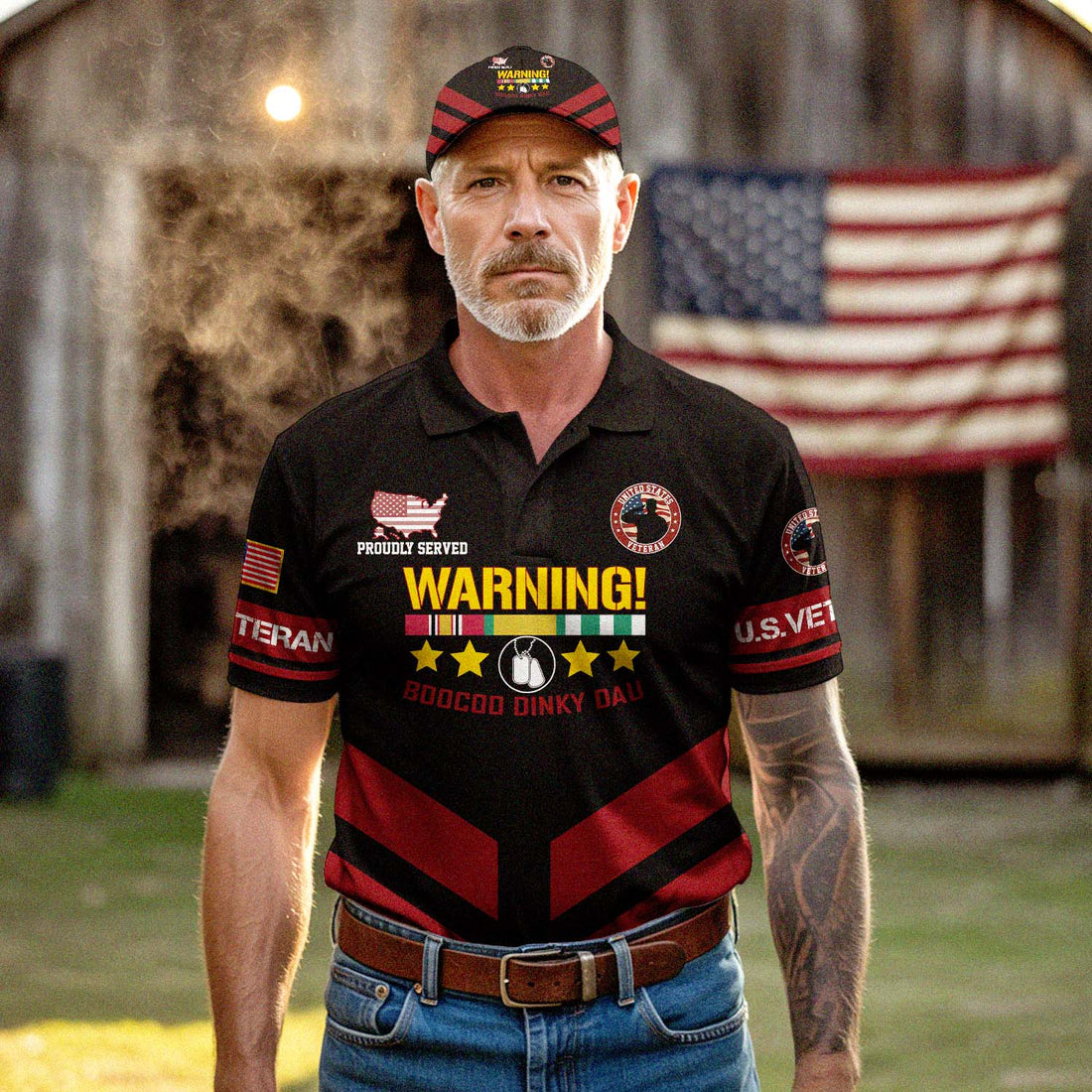 Warning Boocoo Dinky Dau Polo Shirt Deal