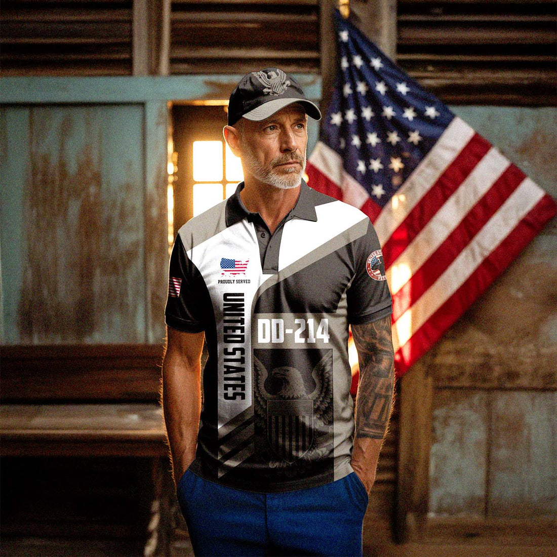 DD - 214 Proudly Served Polo Shirt Deal
