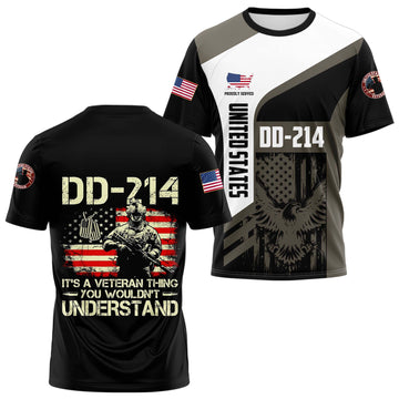 DD - 214 Proudly Served T-shirt