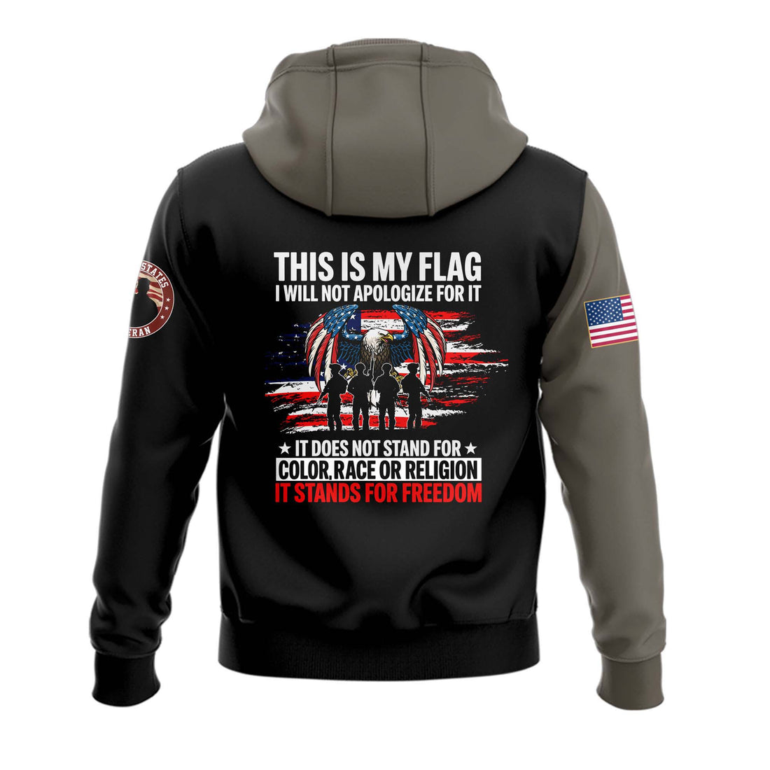 Land Of The Free Polo Hoodie Zip