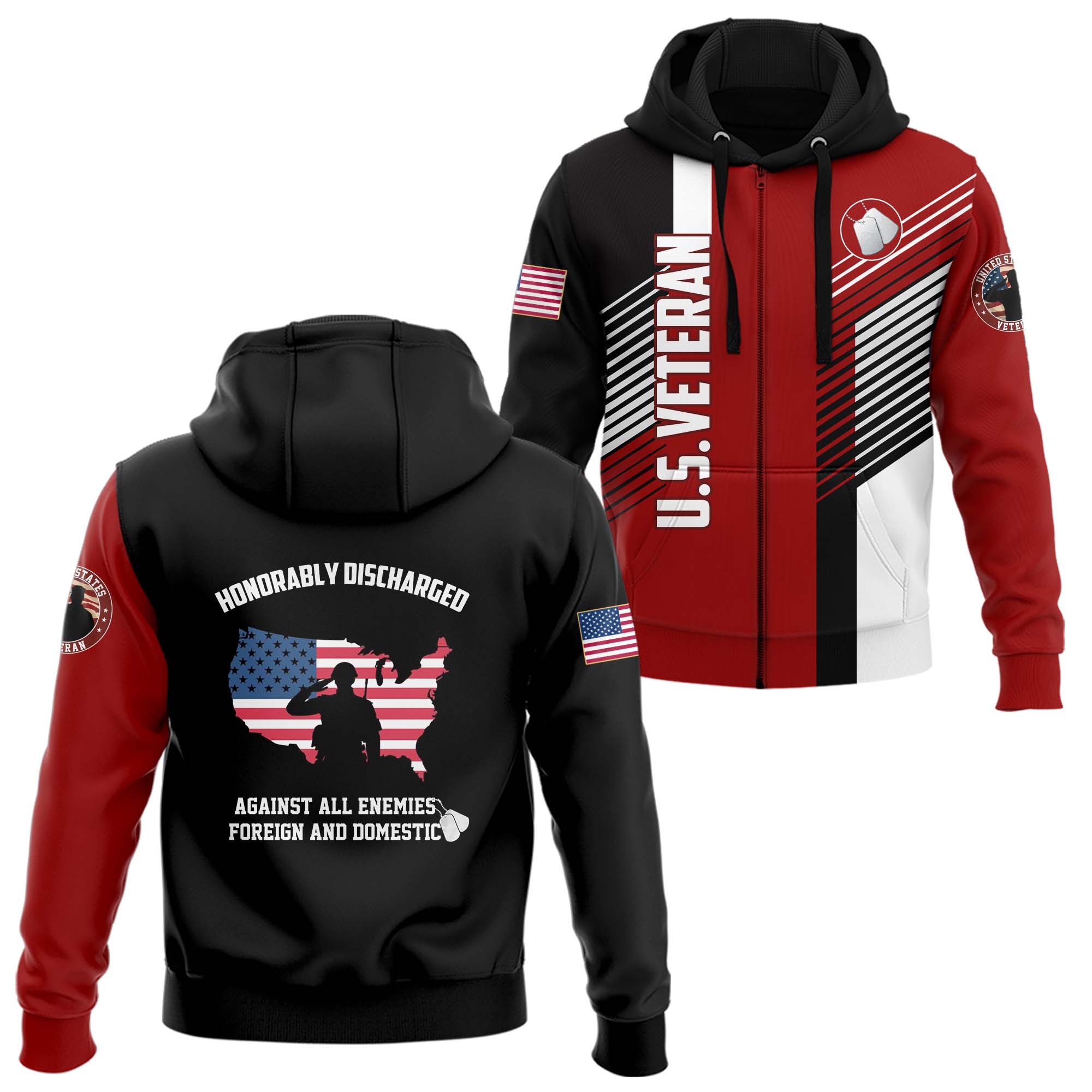 Honorably Discharged Hoodie Zip