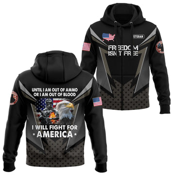 I Will Fight For America Hoodie Zip